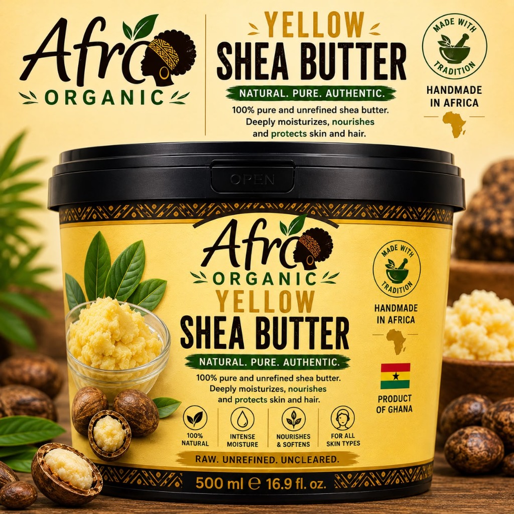 Afro Organic Yellow Shea Butter 250ml